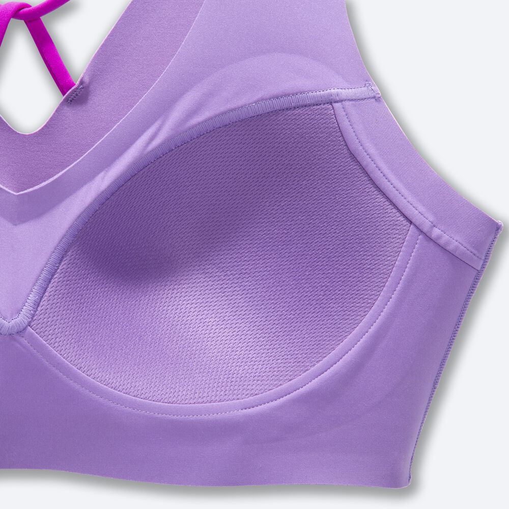 Brooks Dare V Neck Run Bra αθλητικα σουτιεν γυναικεια μωβ | GR324871