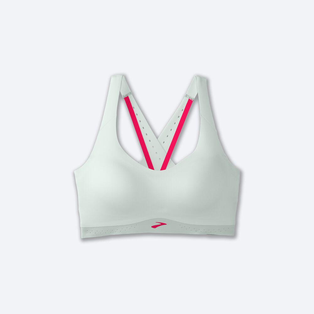 Brooks Dare strappy Run Bra 2.0 αθλητικα σουτιεν γυναικεια μεντα/ροζ | GR902534