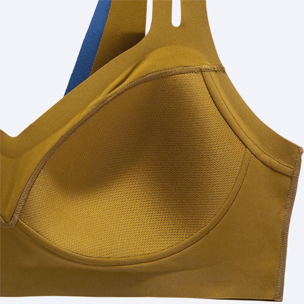 Brooks Dare strappy Run Bra αθλητικα σουτιεν γυναικεια Ελιά/μπλε γκρι | GR390576