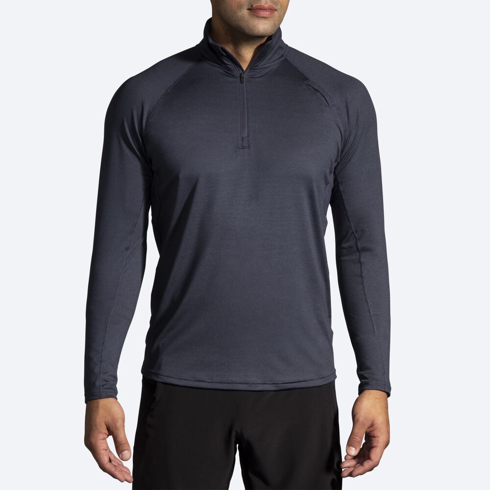 Brooks Dash 1/2 Zip μπουφαν ανδρικα βαθυ γκρι | GR082594