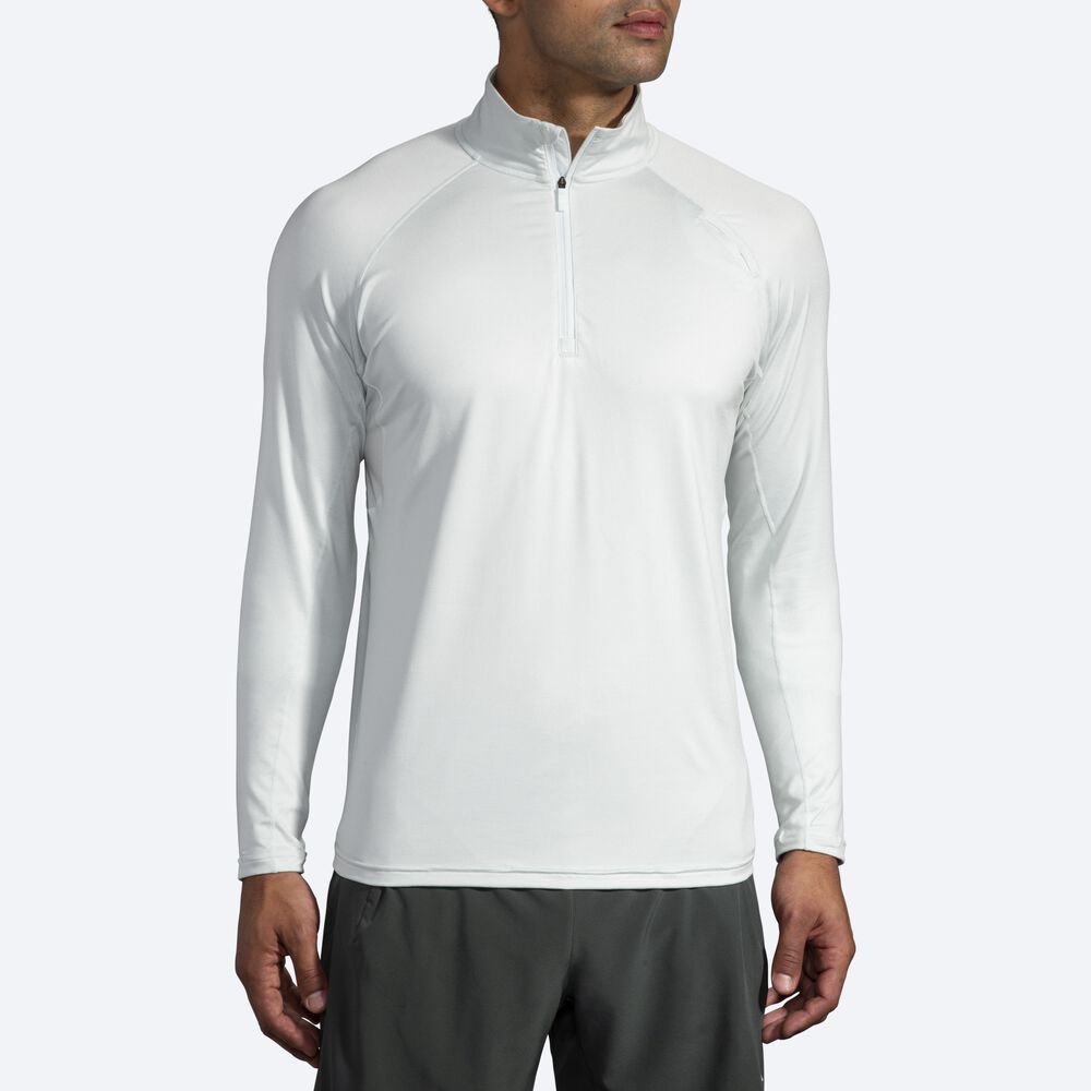 Brooks Dash 1/2 Zip μπουφαν ανδρικα γκρι | GR895630