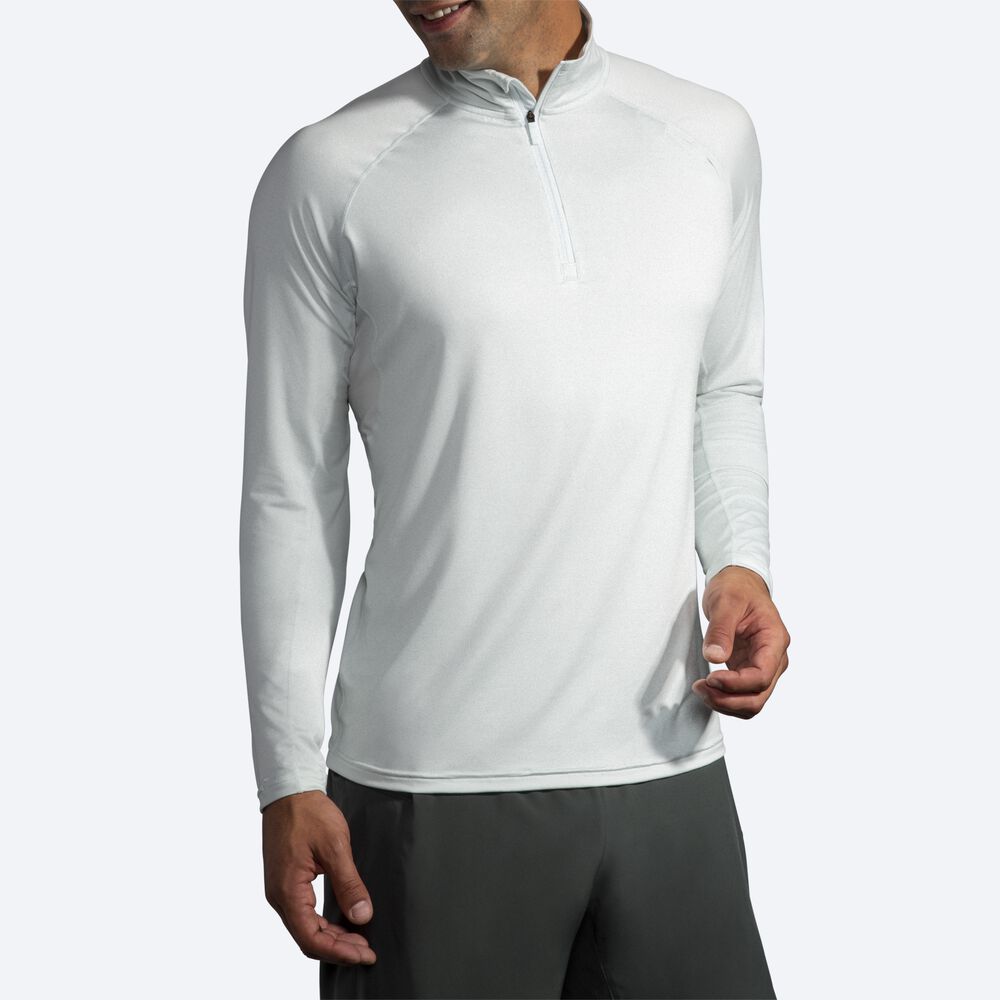 Brooks Dash 1/2 Zip μπουφαν ανδρικα γκρι | GR895630