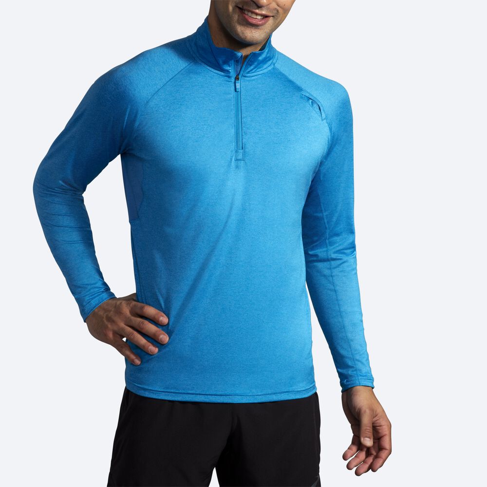 Brooks Dash 1/2 Zip μπουφαν ανδρικα μπλε | GR603712