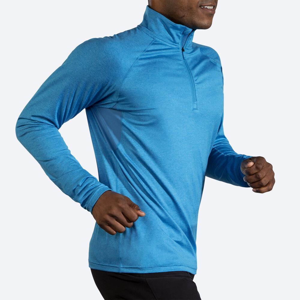 Brooks Dash 1/2 Zip μπουφαν ανδρικα μπλε | GR603712