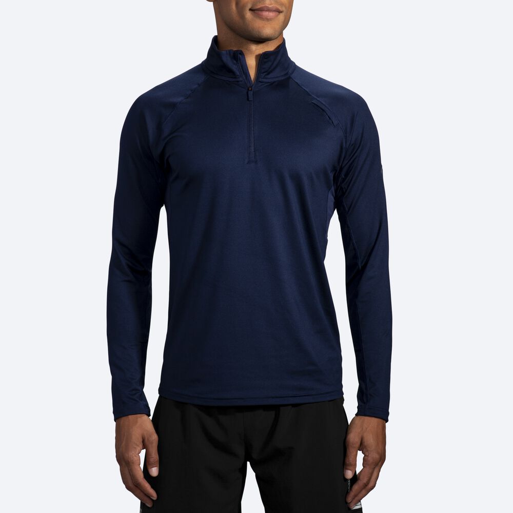 Brooks Dash 1/2 Zip μπουφαν ανδρικα σκουρο μπλε | GR928365