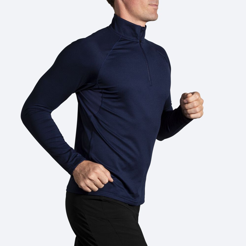 Brooks Dash 1/2 Zip μπουφαν ανδρικα σκουρο μπλε | GR928365