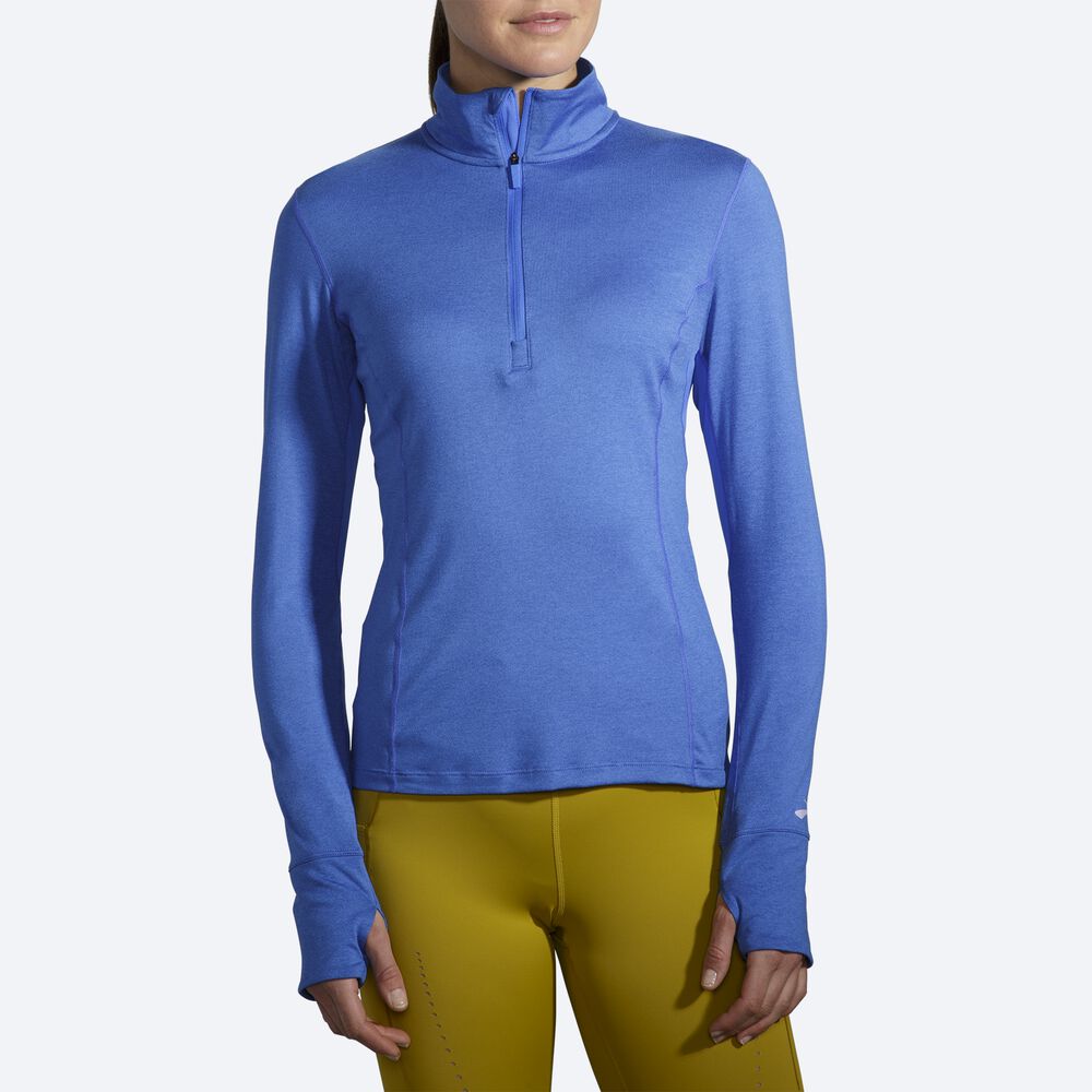 Brooks Dash 1/2 Zip μπουφαν γυναικεια μπλε | GR347685