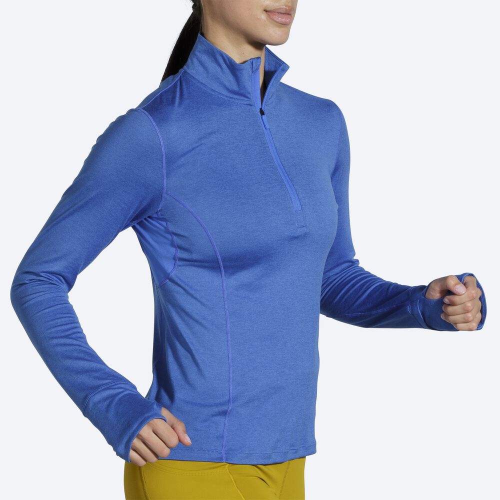 Brooks Dash 1/2 Zip μπουφαν γυναικεια μπλε | GR347685