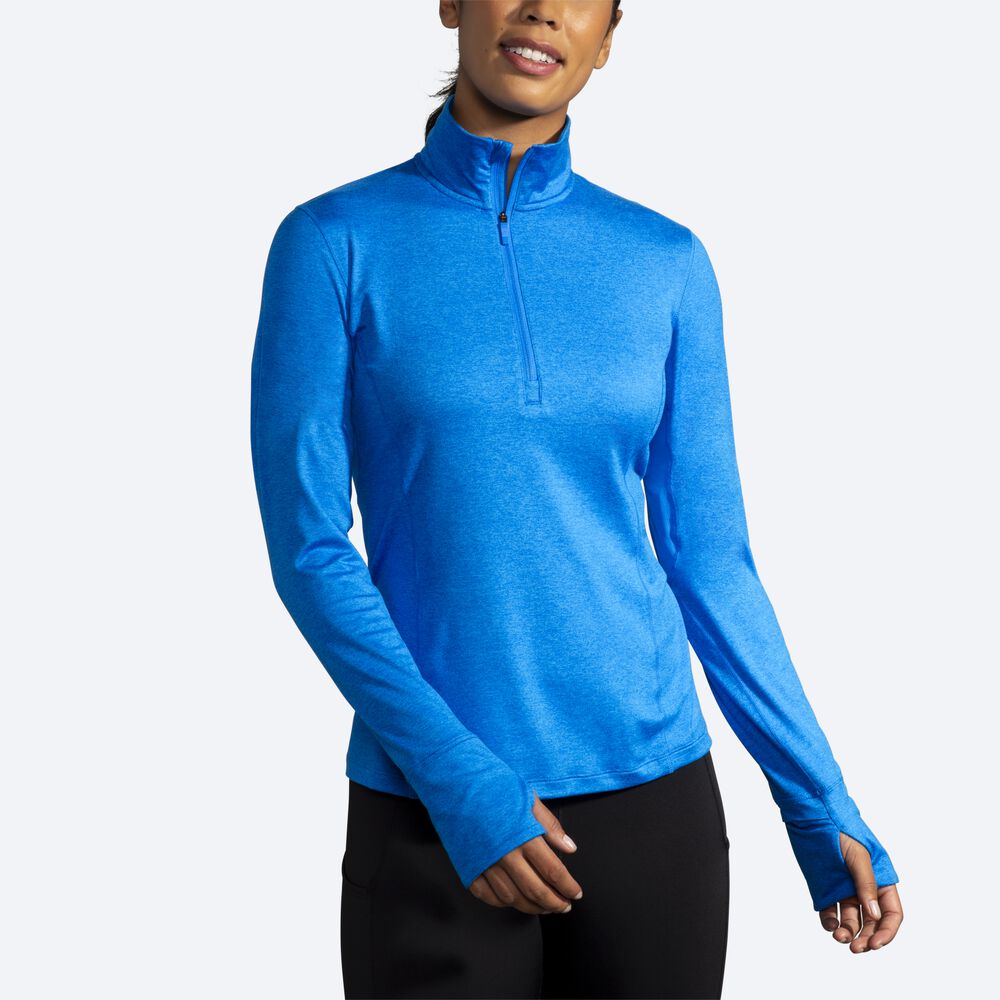 Brooks Dash 1/2 Zip μπουφαν γυναικεια μπλε | GR815906