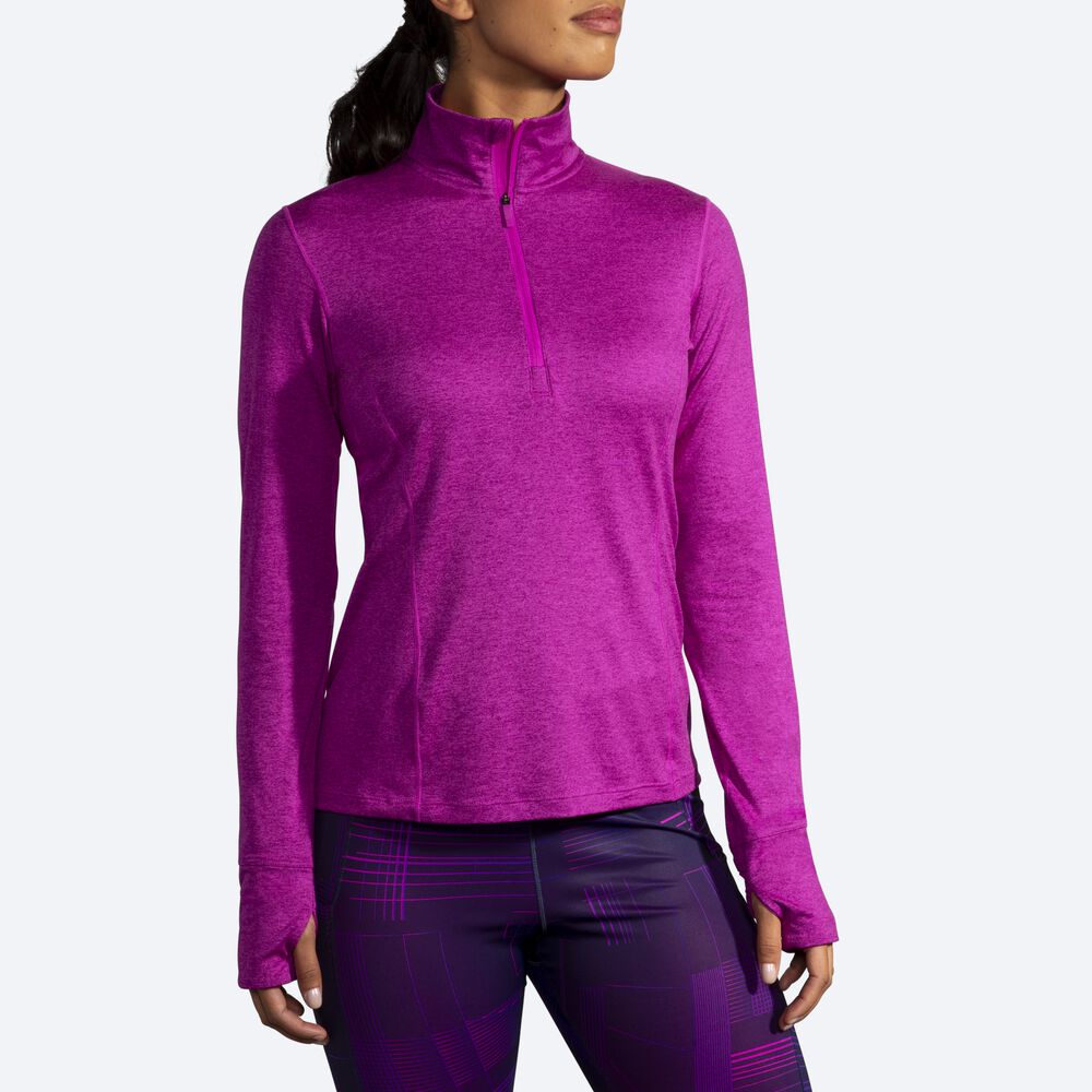 Brooks Dash 1/2 Zip μπουφαν γυναικεια ροζ | GR216084