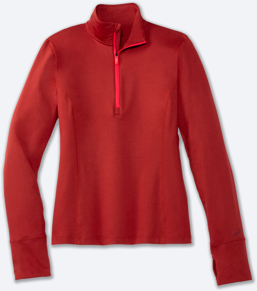 Brooks Dash 1/2 Zip μπουφαν γυναικεια ροζ/ροζ | GR274653