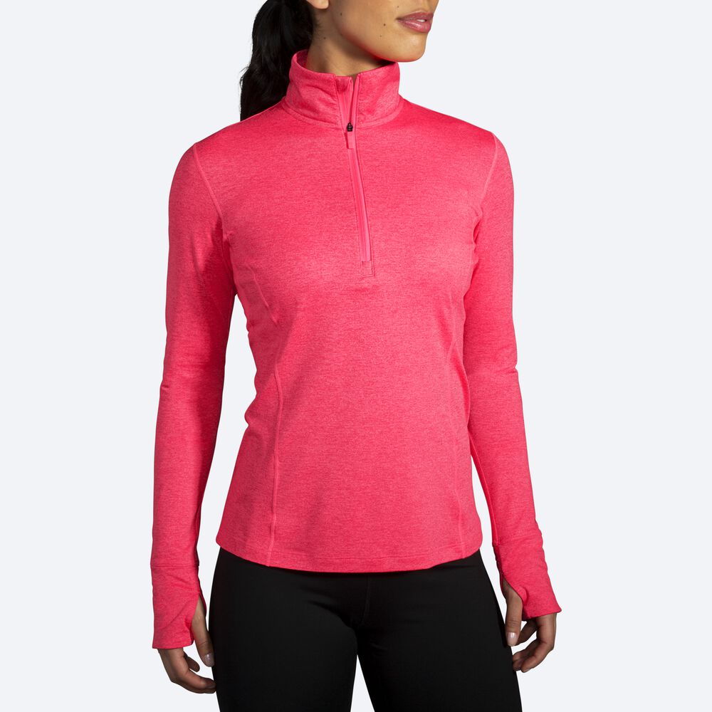 Brooks Dash 1/2 Zip μπουφαν γυναικεια ροζ | GR562107