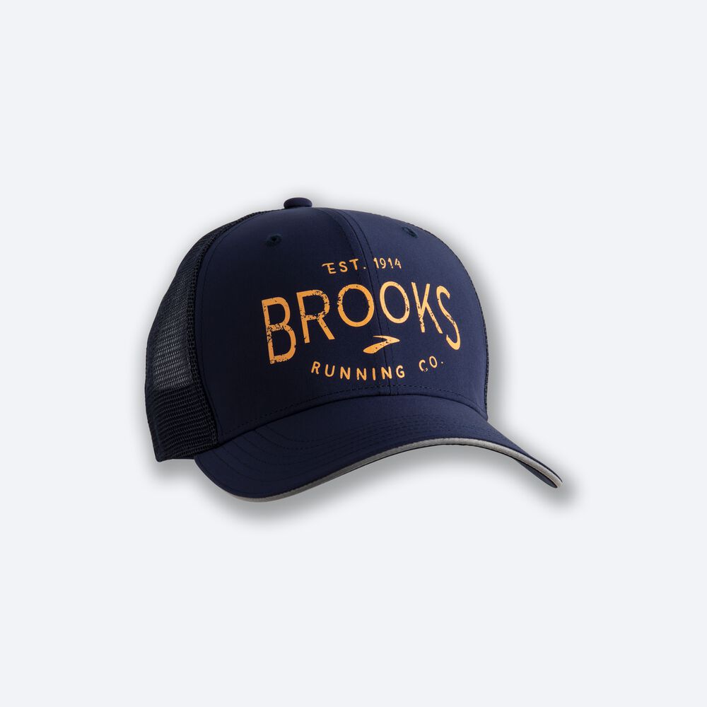 Brooks Discovery Trucker καπελα ανδρικα σκουρο μπλε | GR953704