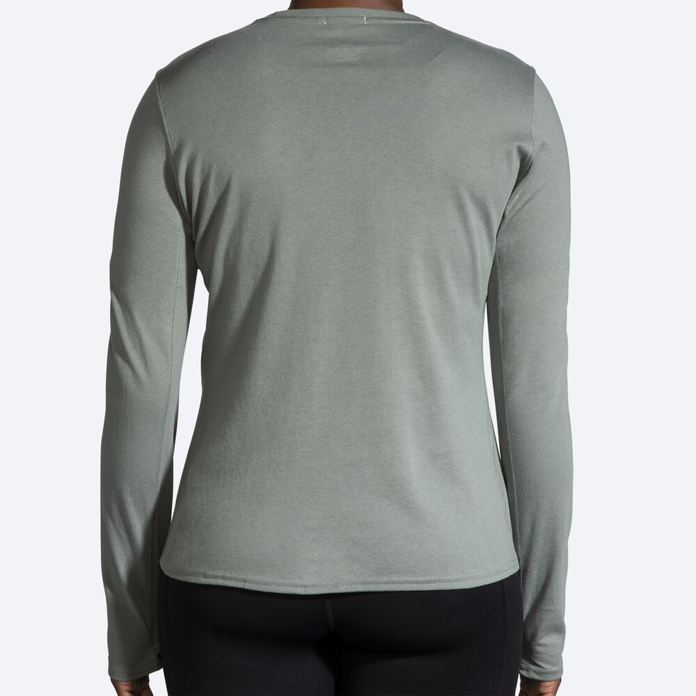 Brooks Distance Long Sleeve 2.0 μπλουζακια γυναικεια πρασινο | GR618375