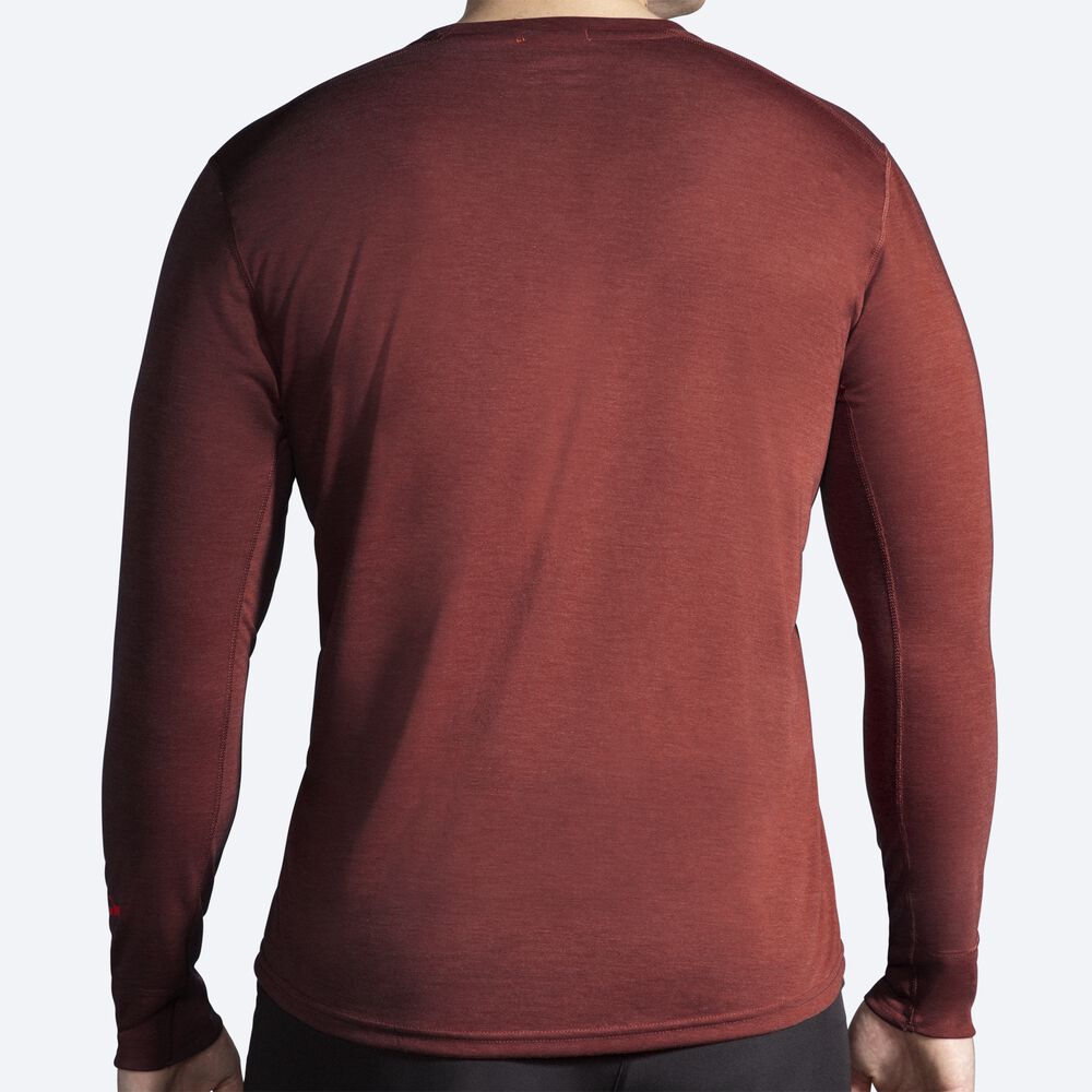 Brooks Distance Long Sleeve μπλουζακια ανδρικα χαλκός | GR360897