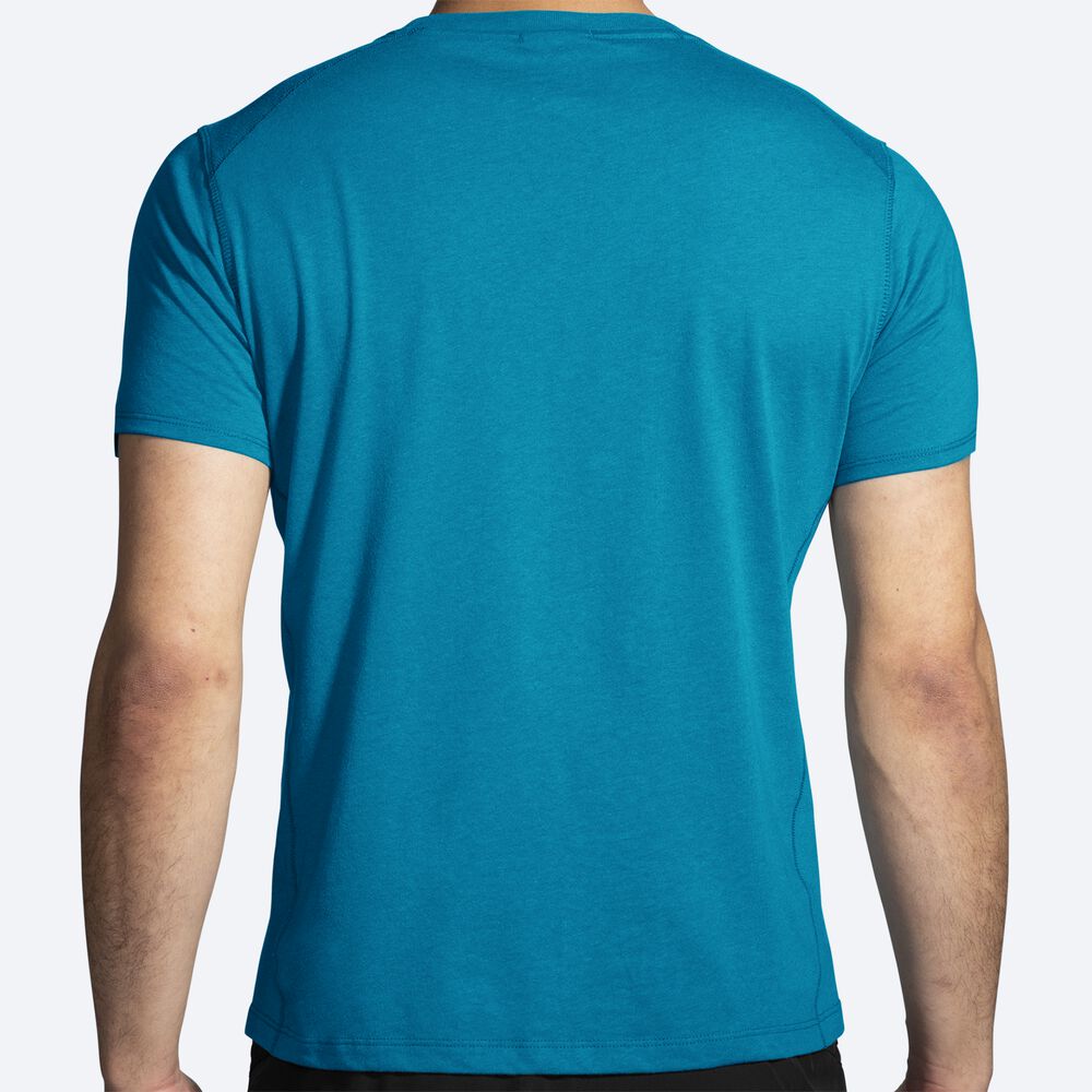 Brooks Distance Short Sleeve 2.0 μπλουζακια ανδρικα μπλε | GR017825