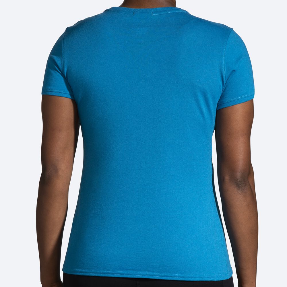 Brooks Distance Short Sleeve 2.0 μπλουζακια γυναικεια μπλε | GR029354