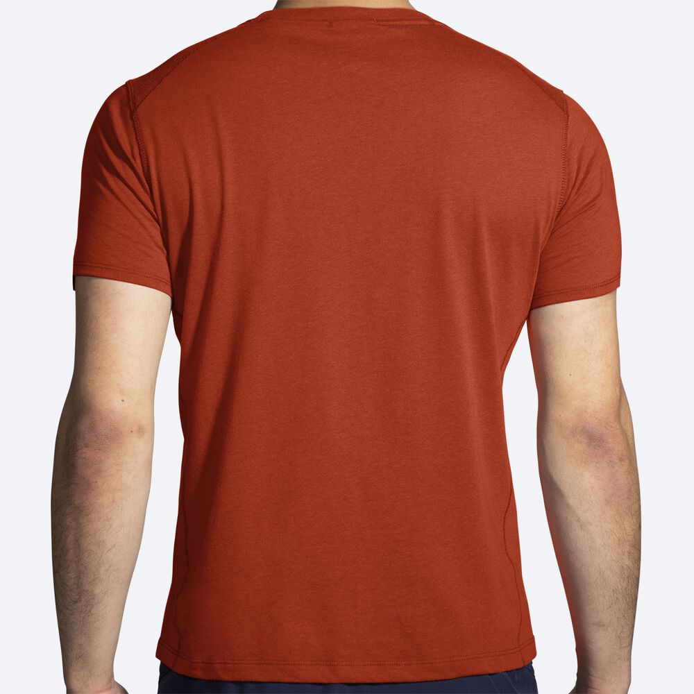 Brooks Distance Short Sleeve 2.0 μπλουζακια ανδρικα κοκκινα | GR049875