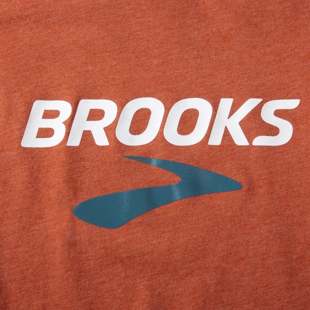 Brooks Distance Short Sleeve 2.0 μπλουζακια ανδρικα κοκκινα | GR049875