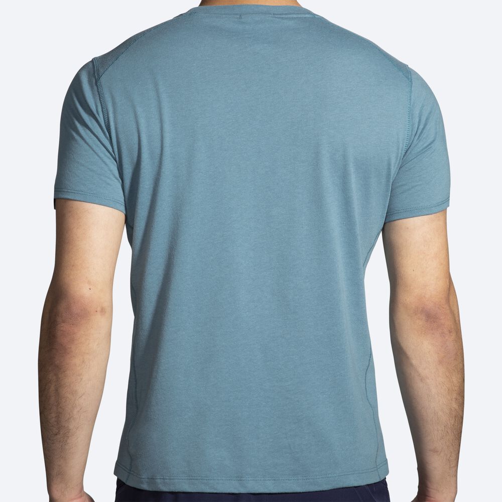 Brooks Distance Short Sleeve 2.0 μπλουζακια ανδρικα μπλε | GR205189