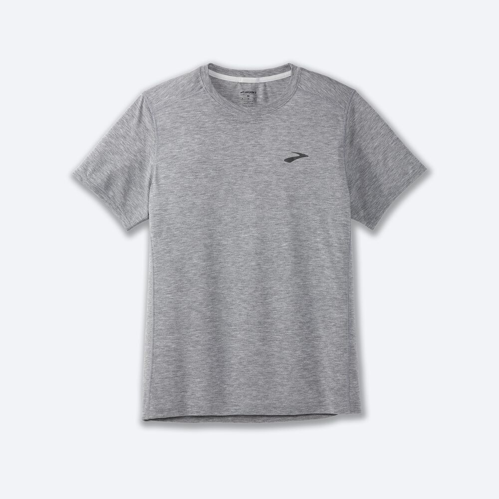 Brooks Distance Short Sleeve 2.0 μπλουζακια ανδρικα γκρι | GR248013