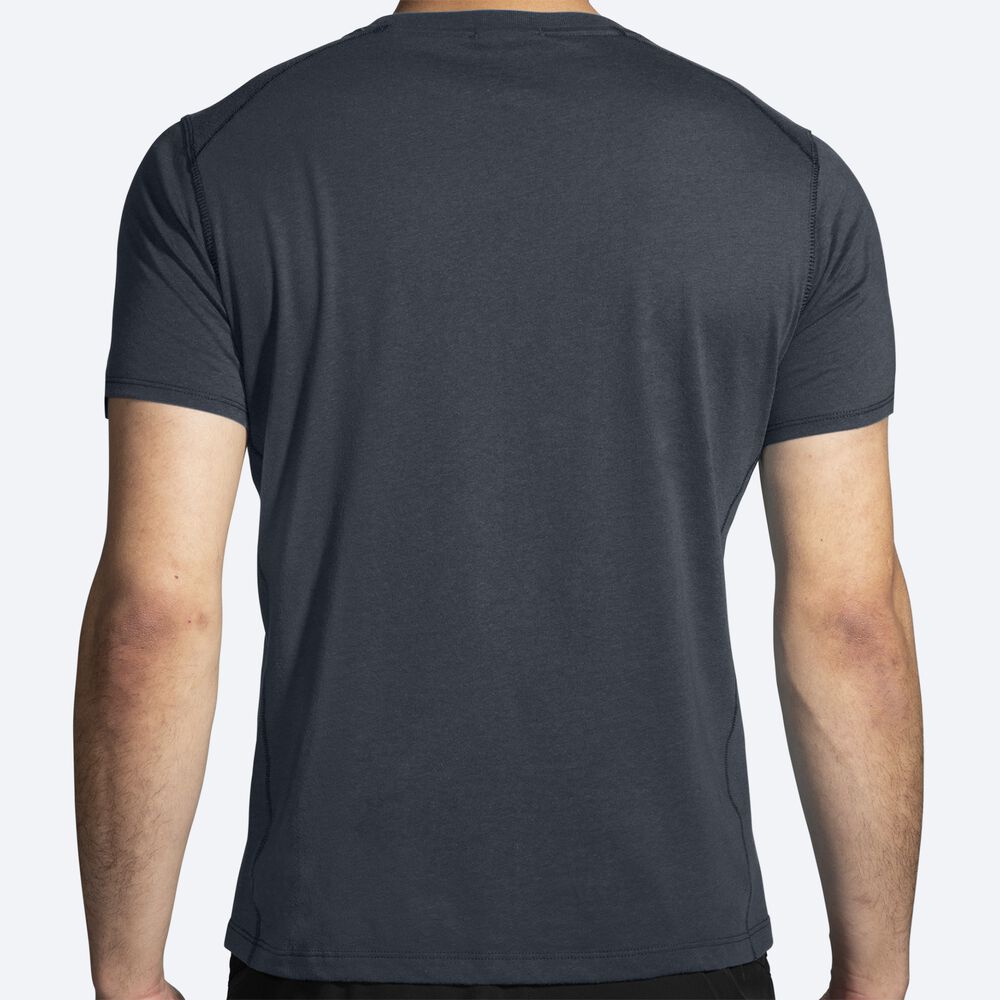 Brooks Distance Short Sleeve 2.0 μπλουζακια ανδρικα γκρι | GR316275