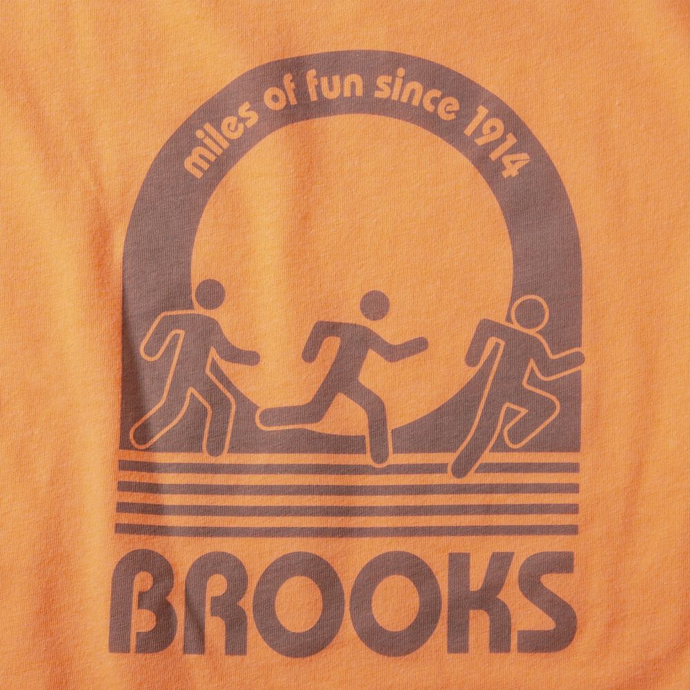 Brooks Distance Short Sleeve 2.0 μπλουζακια ανδρικα πορτοκαλι | GR385946