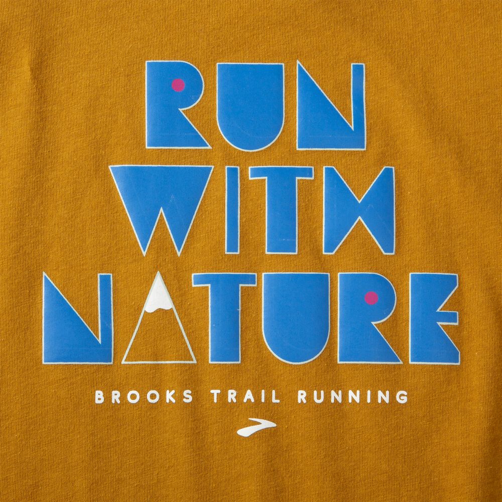 Brooks Distance Short Sleeve 2.0 μπλουζακια γυναικεια κίτρινα/μπλε | GR492073