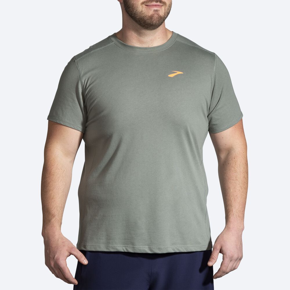 Brooks Distance Short Sleeve 2.0 μπλουζακια ανδρικα πρασινο | GR561970