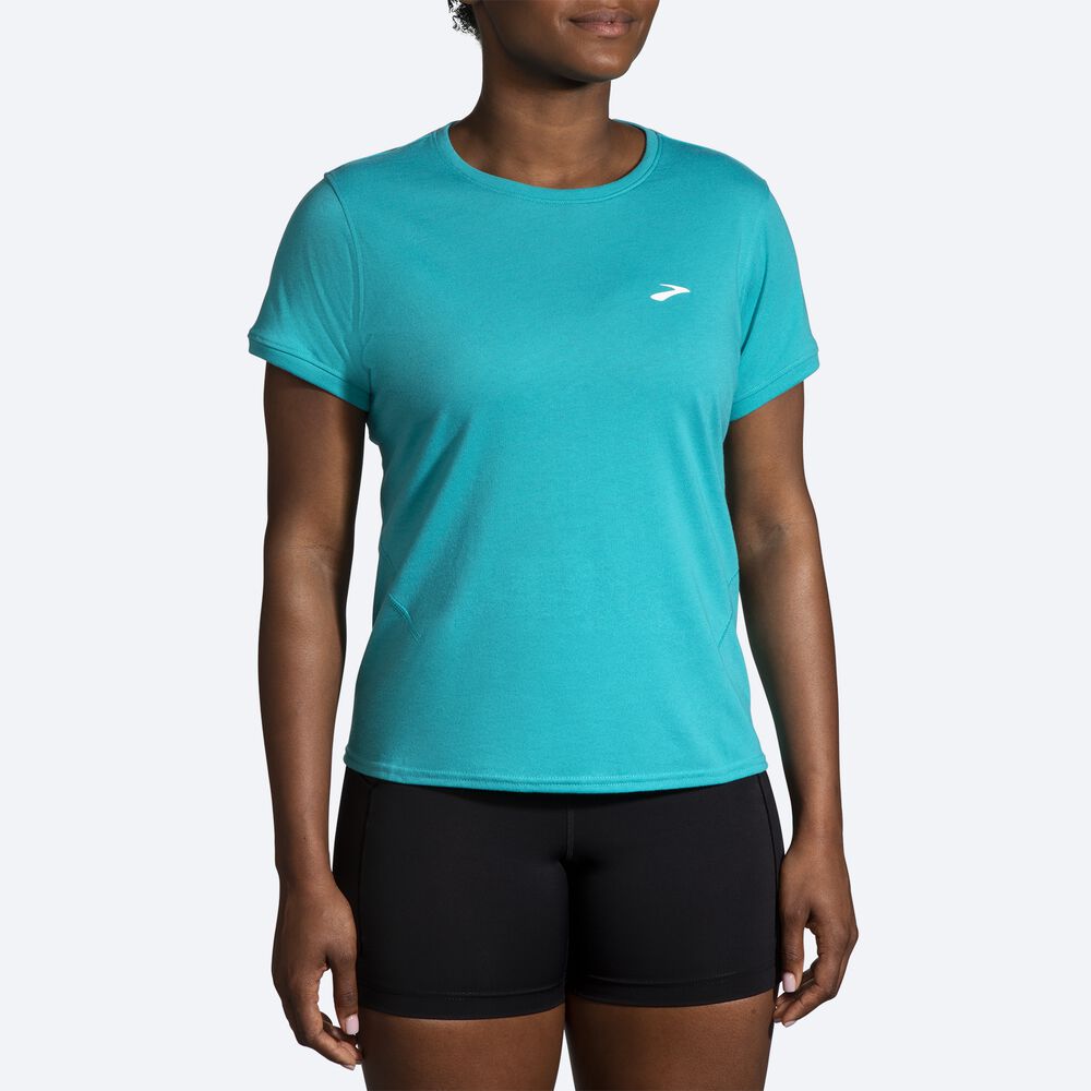 Brooks Distance Short Sleeve 2.0 μπλουζακια γυναικεια πρασινο | GR609834