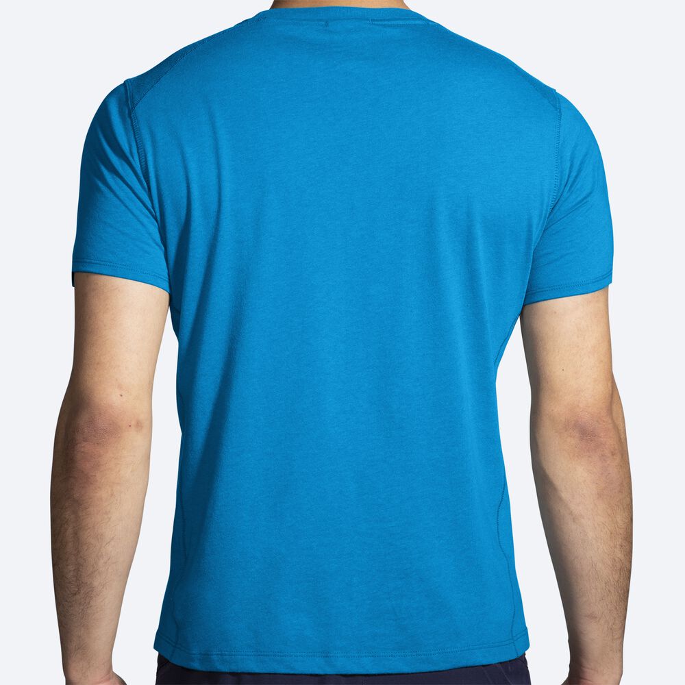 Brooks Distance Short Sleeve 2.0 μπλουζακια ανδρικα μπλε | GR630782