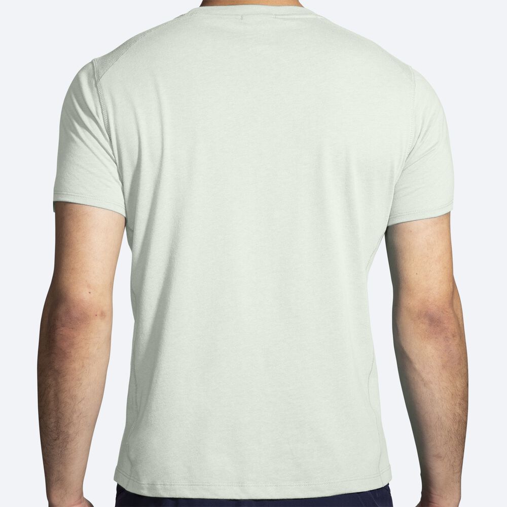 Brooks Distance Short Sleeve 2.0 μπλουζακια ανδρικα Mist | GR729518