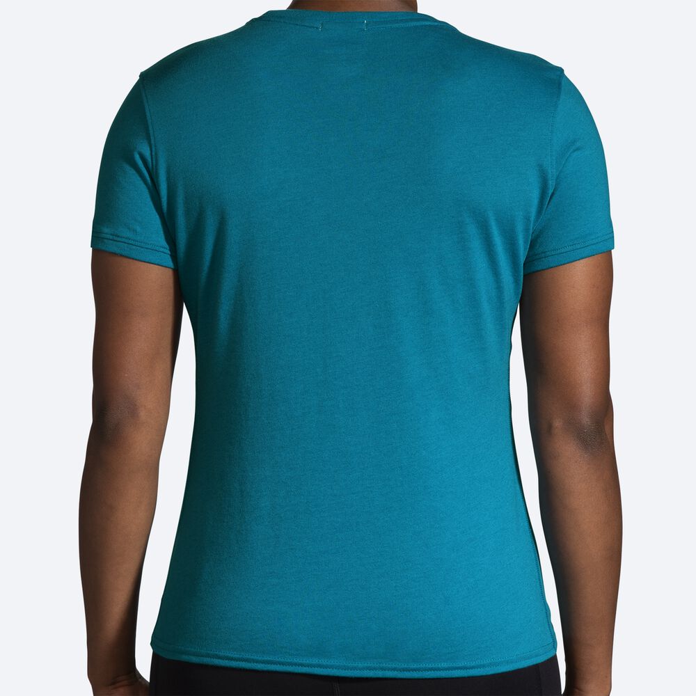 Brooks Distance Short Sleeve 2.0 μπλουζακια γυναικεια μπλε | GR809264