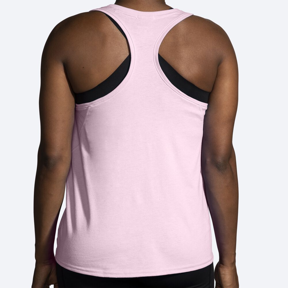 Brooks Distance Tank 2.0 αμανικα μπλουζακια γυναικεια ροζ | GR473265