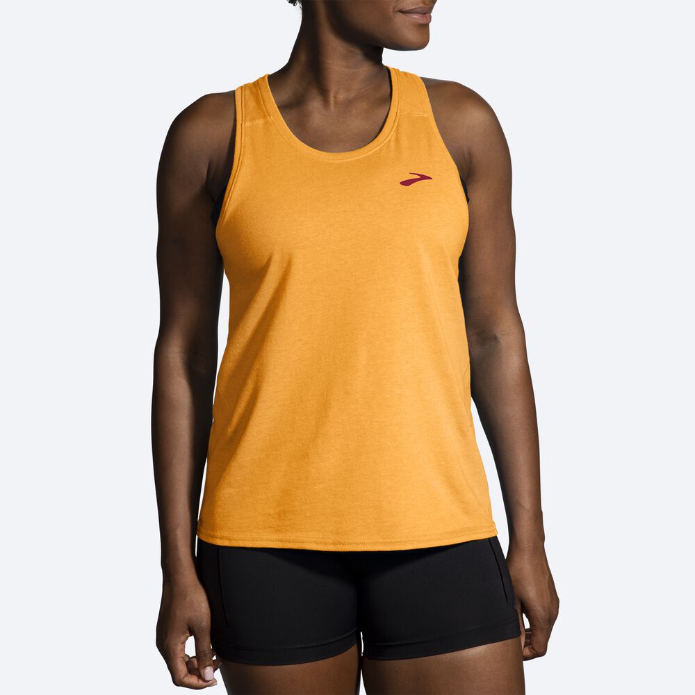 Brooks Distance Tank 2.0 αμανικα μπλουζακια γυναικεια πορτοκαλι | GR819037