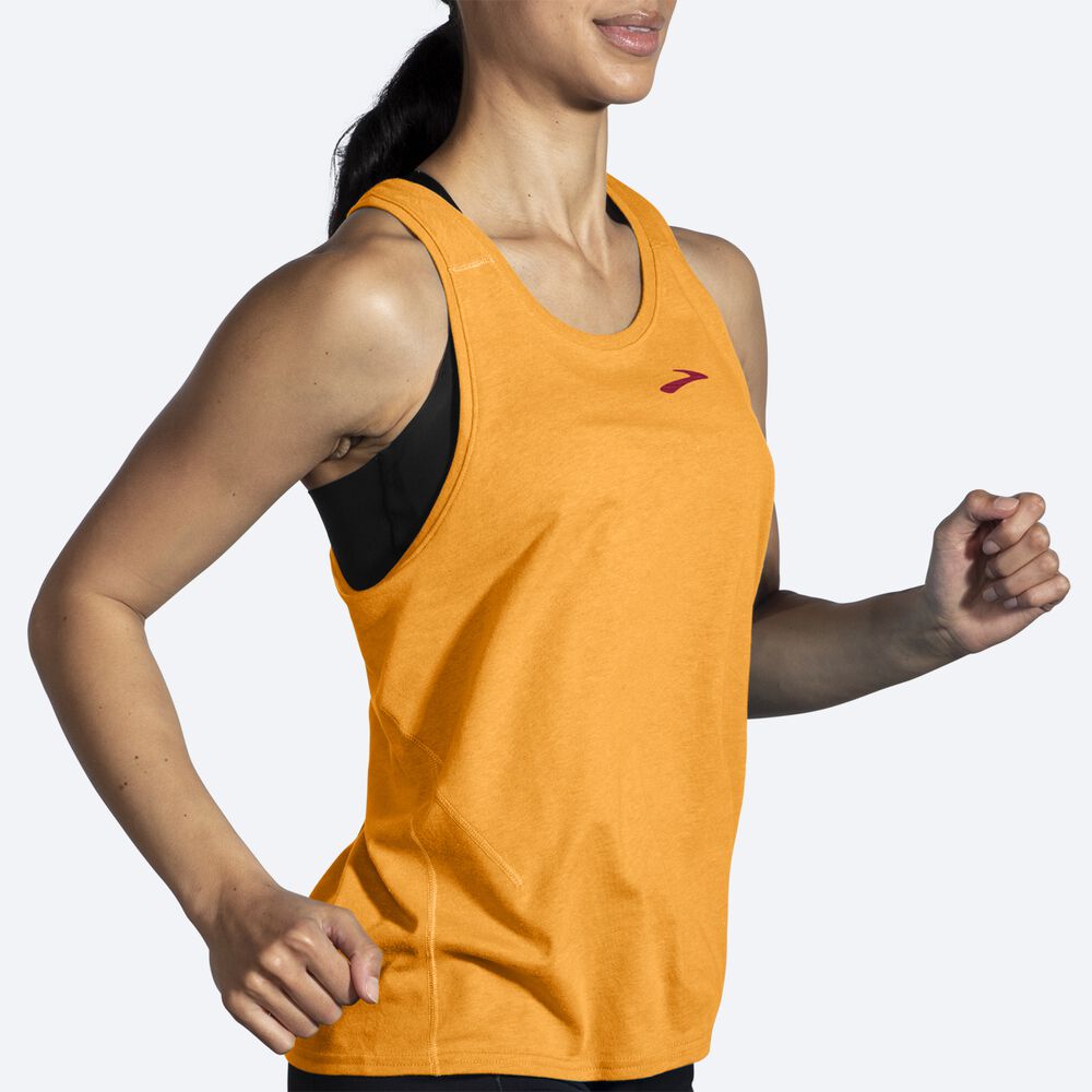 Brooks Distance Tank 2.0 αμανικα μπλουζακια γυναικεια πορτοκαλι | GR819037