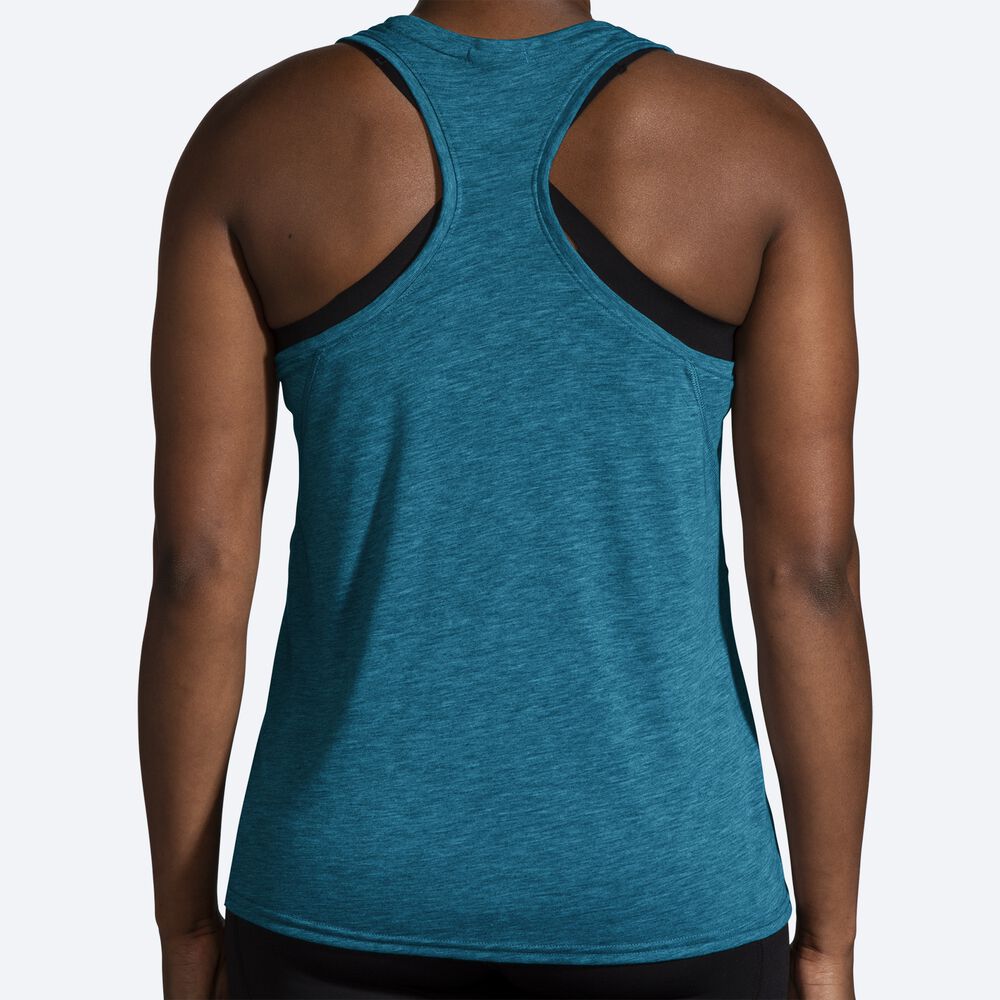 Brooks Distance Tank 2.0 αμανικα μπλουζακια γυναικεια μπλε | GR846390