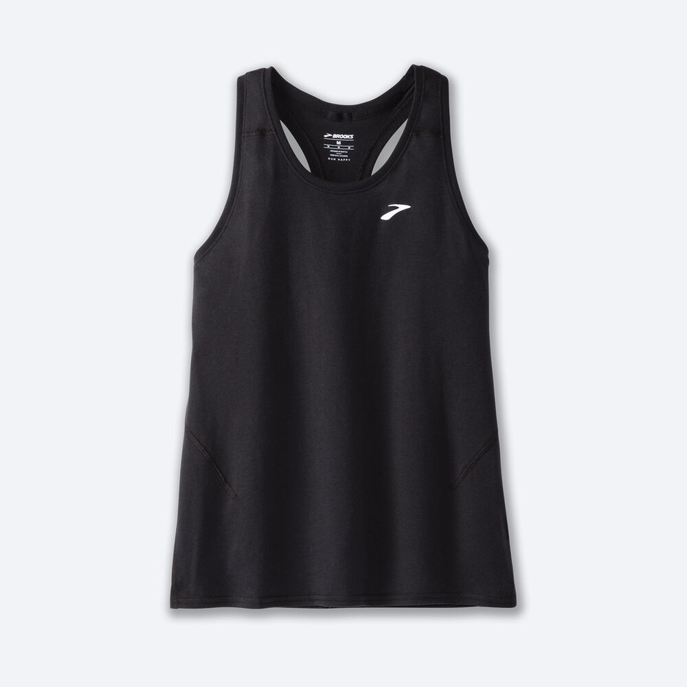 Brooks Distance Tank 2.0 αμανικα μπλουζακια γυναικεια μαυρα | GR870142