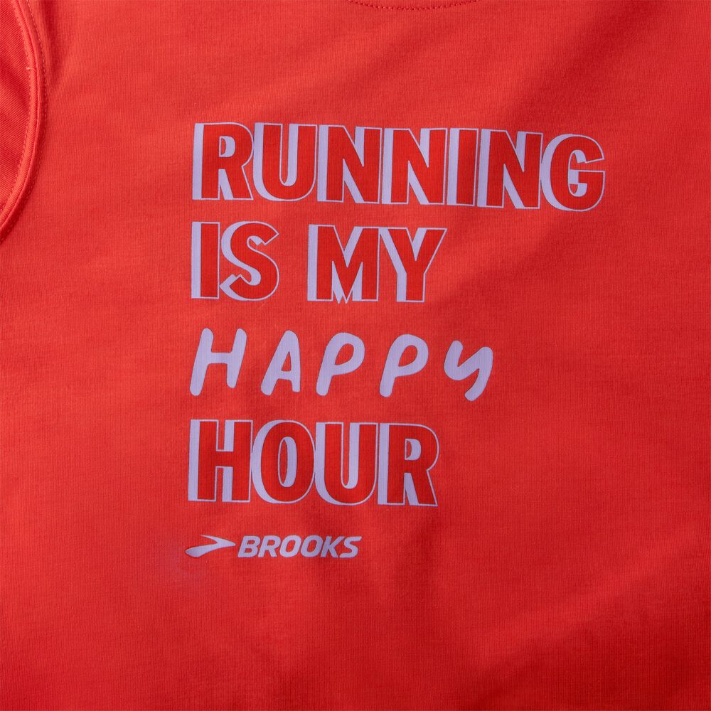 Brooks Distance σταμπεσ Long Sleeve μπλουζακια γυναικεια κοκκινα | GR580917