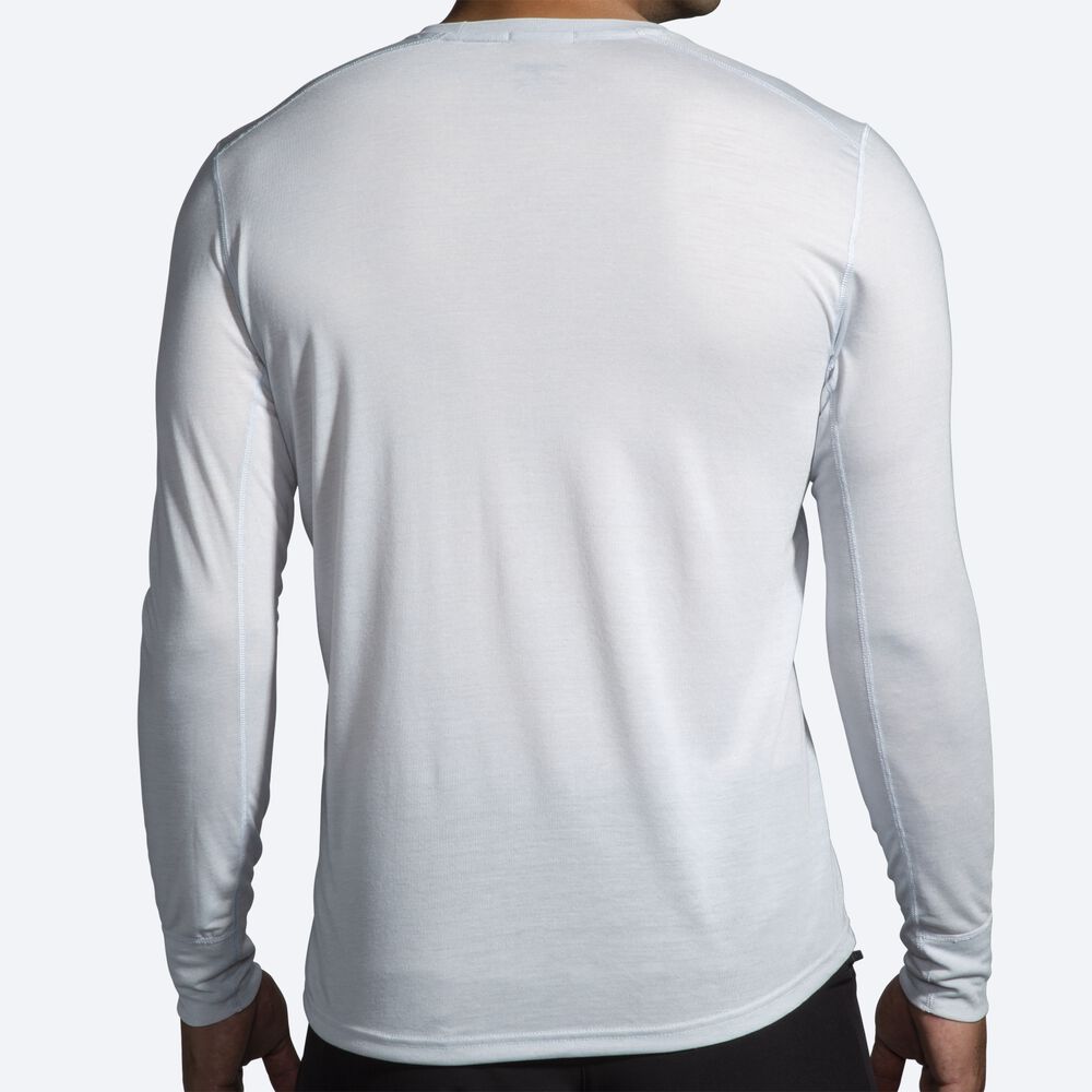 Brooks Distance σταμπεσ Long Sleeve μπλουζακια ανδρικα ασπρα | GR629340