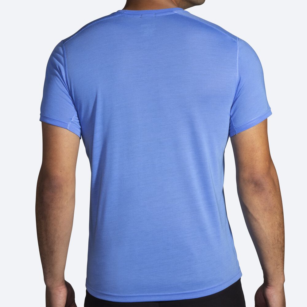 Brooks Distance σταμπεσ Short Sleeve μπλουζακια ανδρικα μπλε | GR138659