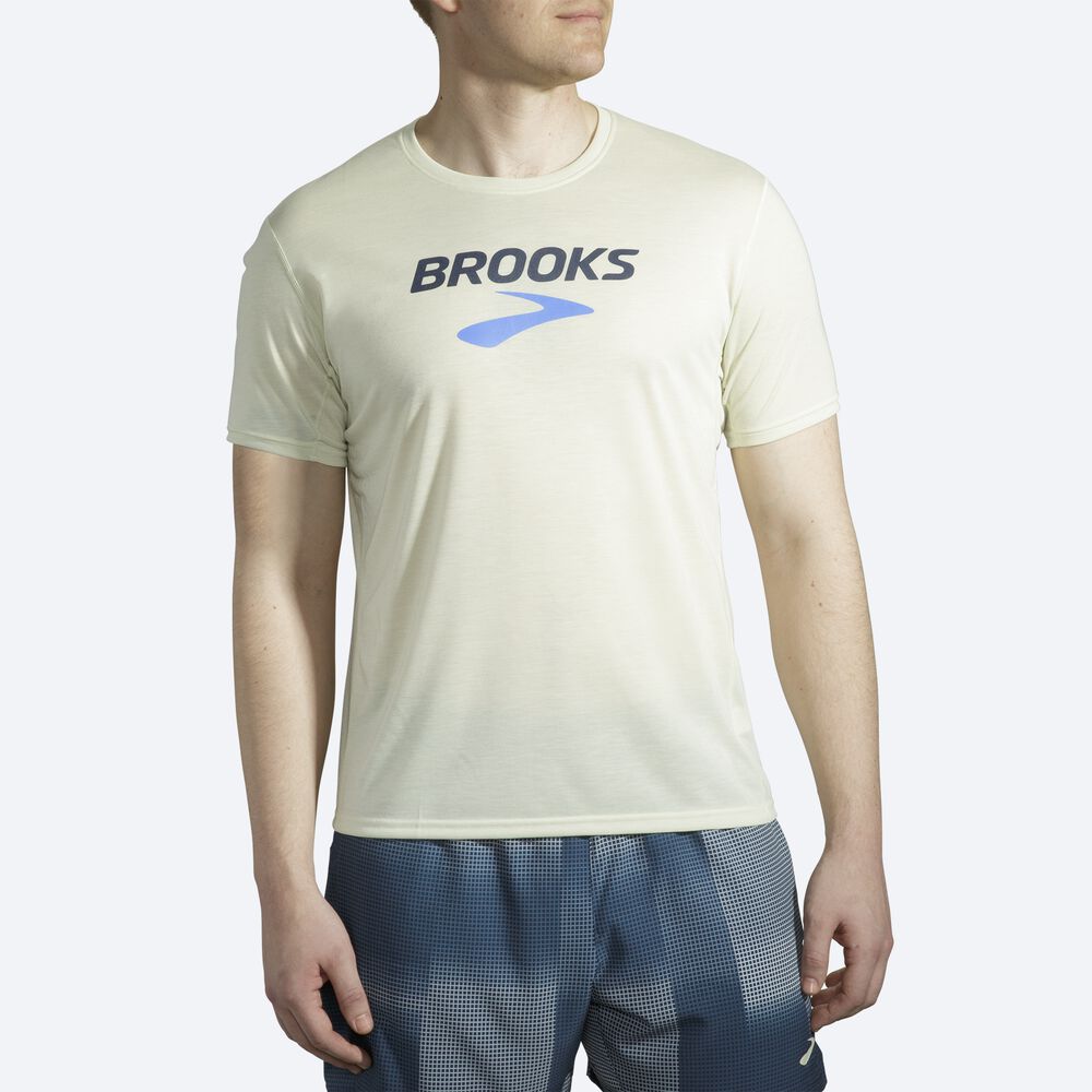 Brooks Distance σταμπεσ Short Sleeve μπλουζακια ανδρικα πορτοκαλι | GR480293