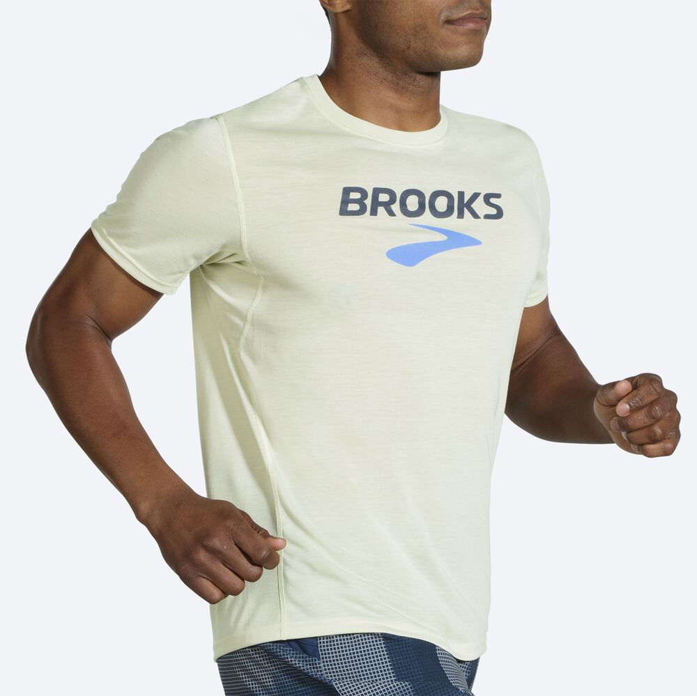 Brooks Distance σταμπεσ Short Sleeve μπλουζακια ανδρικα πορτοκαλι | GR480293