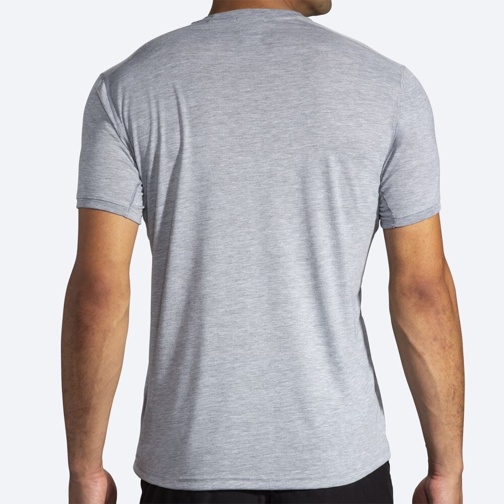 Brooks Distance σταμπεσ Short Sleeve μπλουζακια ανδρικα γκρι | GR503829