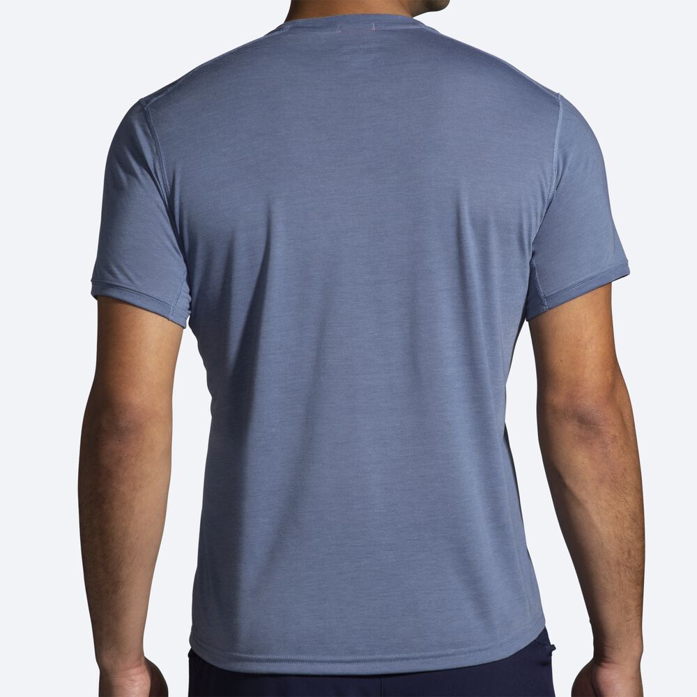 Brooks Distance σταμπεσ Short Sleeve μπλουζακια ανδρικα γκρι | GR692703