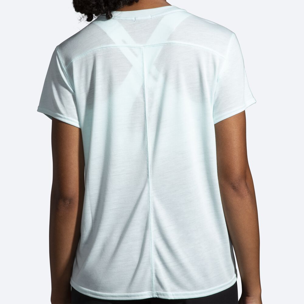 Brooks Distance σταμπεσ Short Sleeve μπλουζακια γυναικεια μπλε | GR703968