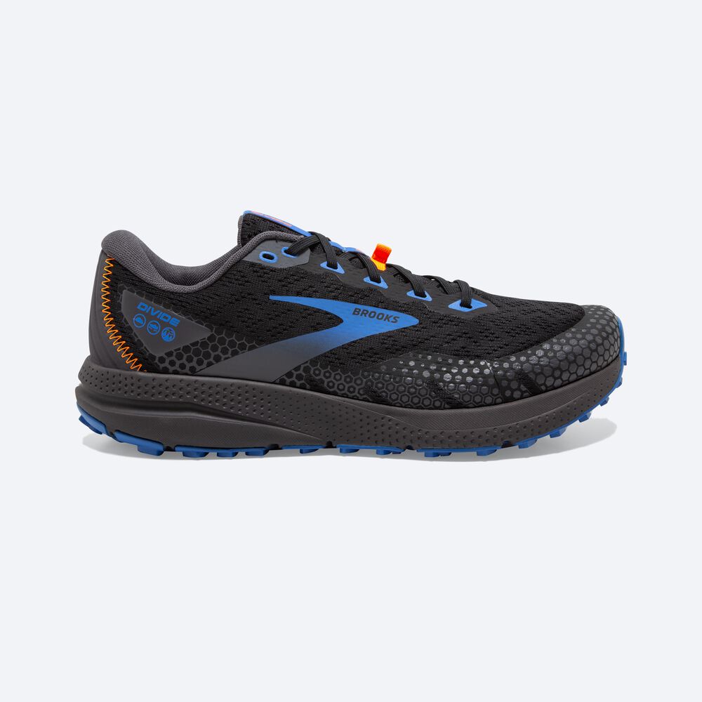 Brooks Divide 3 παπουτσια trail running ανδρικα μαυρα/μπλε | GR095372