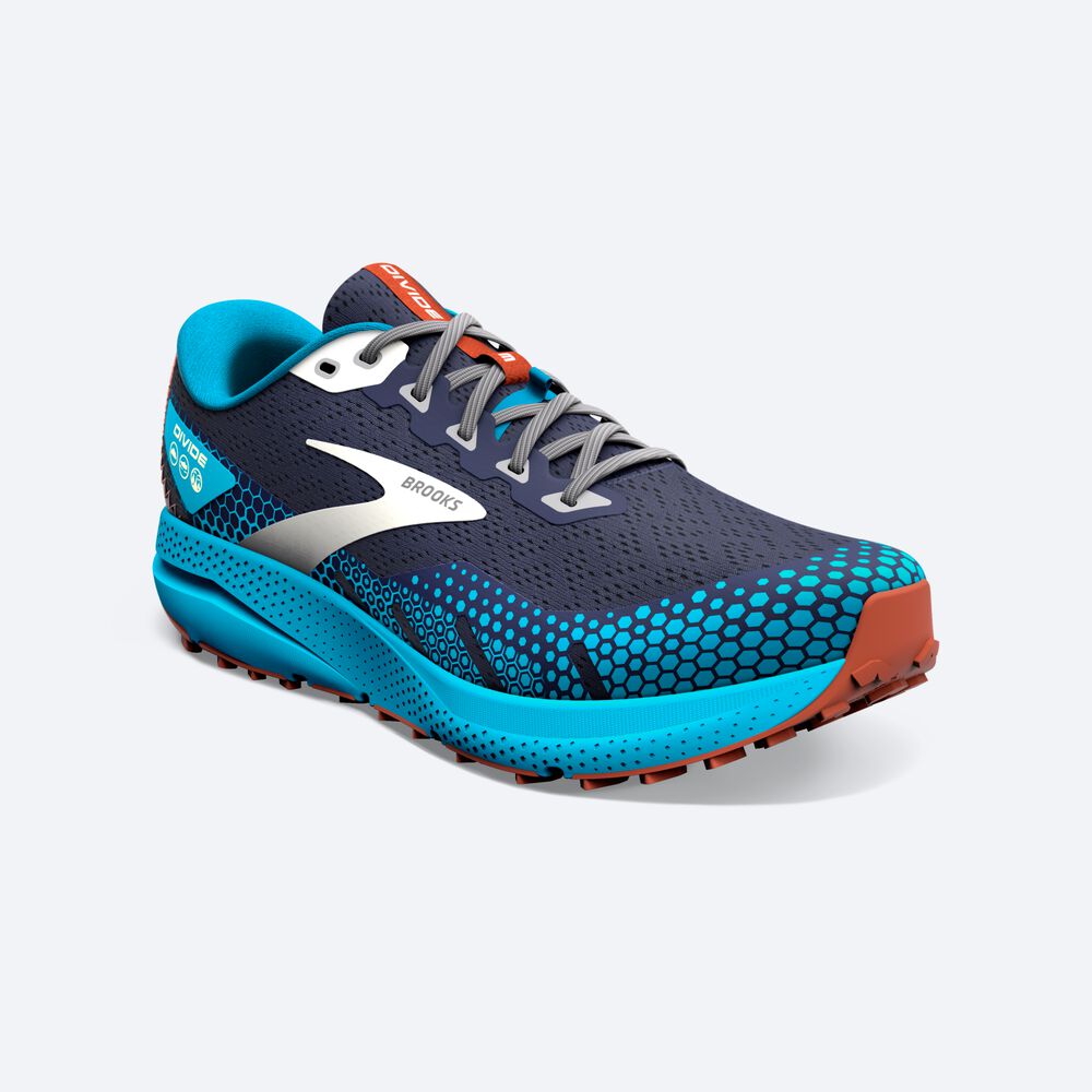 Brooks Divide 3 παπουτσια trail running ανδρικα σκουρο μπλε/μπλε | GR807134