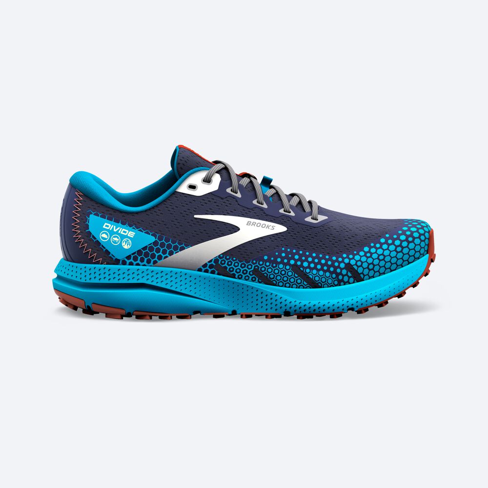 Brooks Divide 3 παπουτσια trail running ανδρικα σκουρο μπλε/μπλε | GR807134