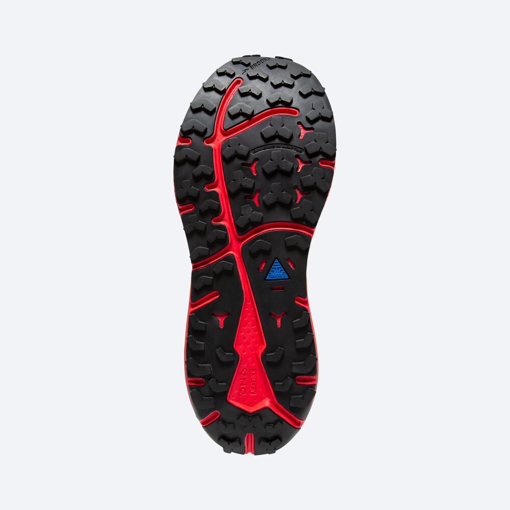 Brooks Divide 3 παπουτσια trail running ανδρικα μαυρα/κοκκινα/κίτρινα | GR813647